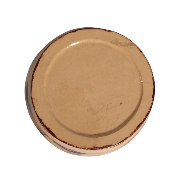 1930s Abstract Ware Mixing Bowl Handmade Hand Painted Signed FM March 1930 - Picture 6 of 10